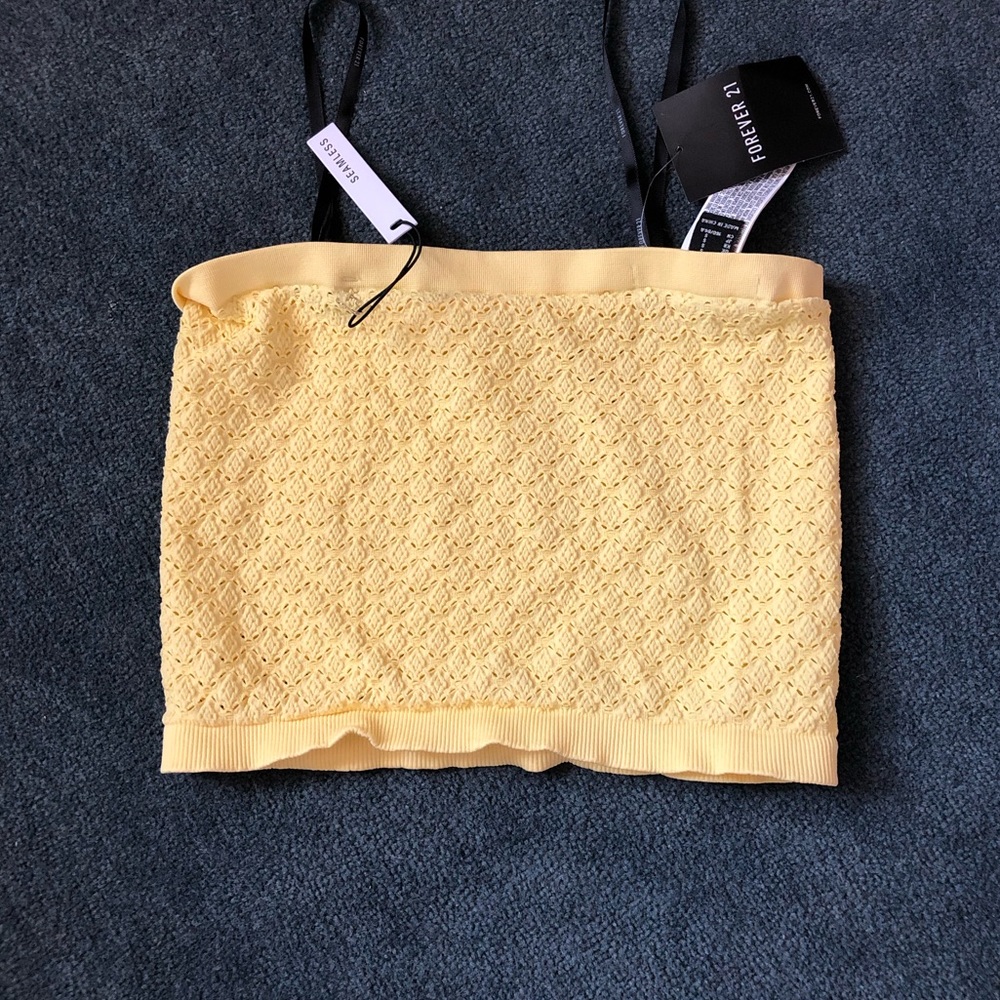 Forever 21 Yellow Tube Top